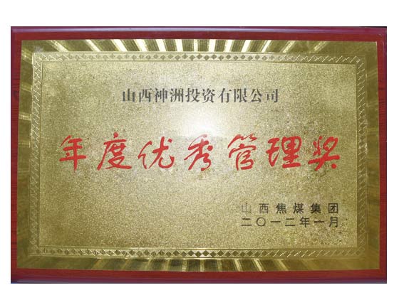 年度優(yōu)秀管理獎